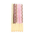Realistic biscuit design plastic fountain pen with black gel ink and 0.38mm tip