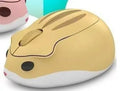 Compact wireless Bluetooth mute mouse shown in grey, pink, and yellow colour options