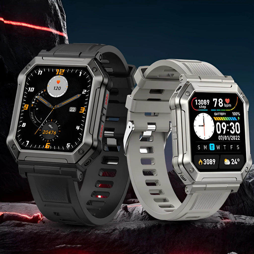 Smart Call Bracelet in black with TFT screen showing heart rate, zinc alloy body, on a wrist