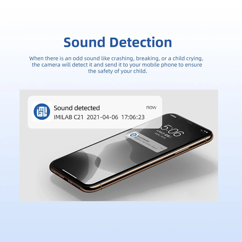 IMILAB C21 white indoor security camera with 2.5K resolution and 360° view