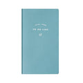 Simple Style A6 notebook with PU cover in four colour options showing 96 pages of eye protection writing paper