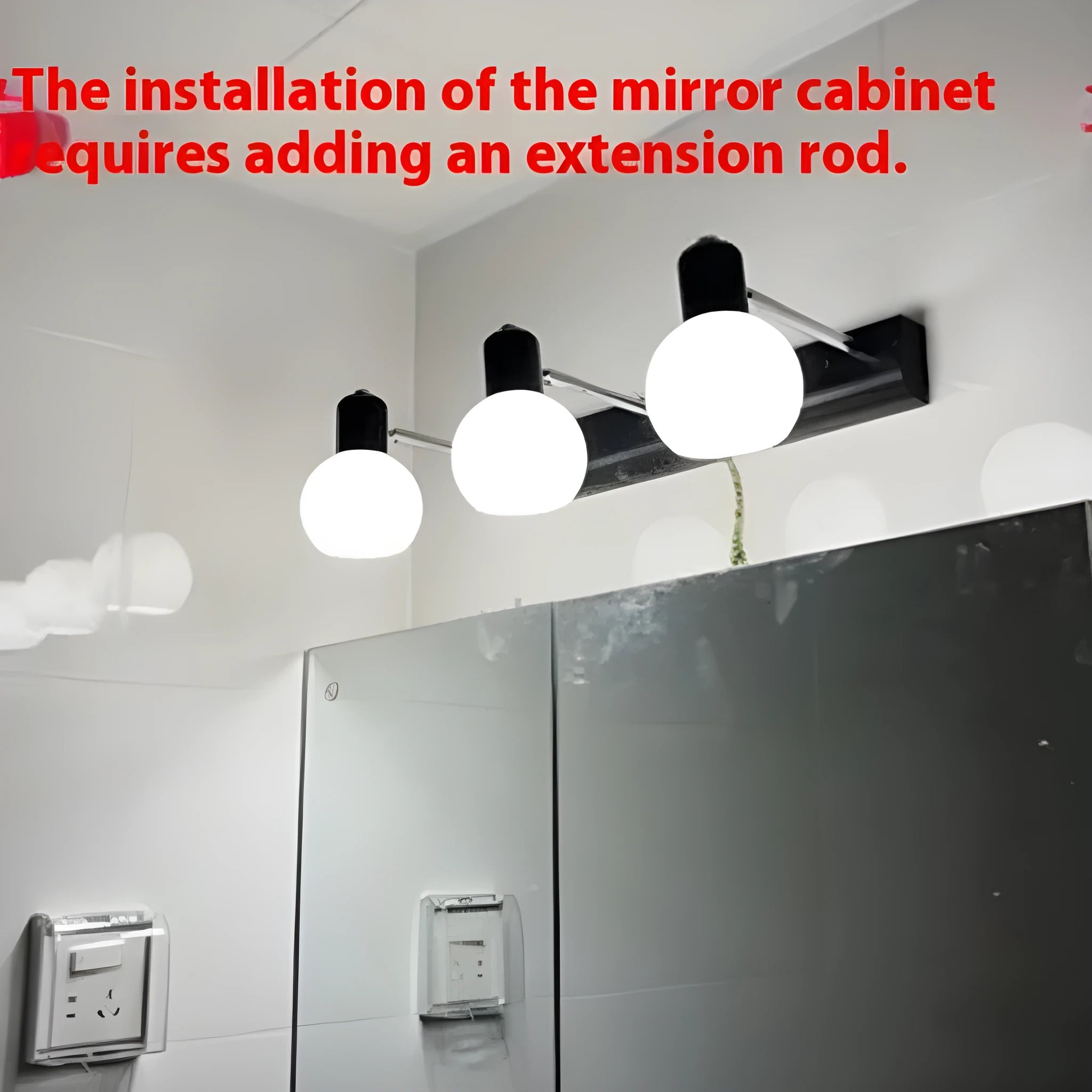 American simple LED wall lamp for bathroom washstand mirror front lighting in black finish