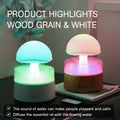 White rain cloud shaped humidifier with LED lighting and aromatherapy functions