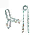 Polyester dog chest strap harness in early snow colour with hand-held rope for outdoor walking