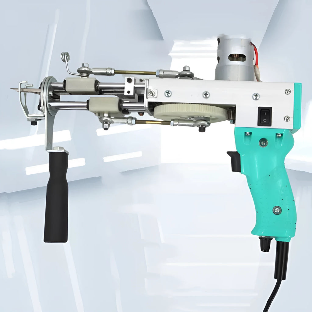 RLD-4 electric carpet tufting loom 120W cut pile metal plastic construction light blue rose gold