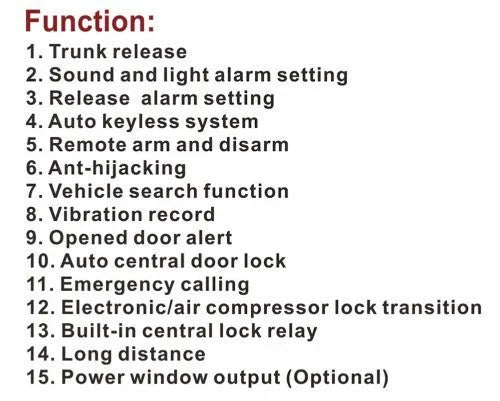 Black induction unlocking car anti-theft device with 370MHz remote and 120dB siren