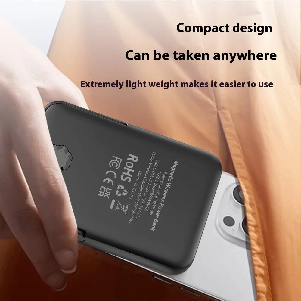 Multifunctional detachable four-in-one wireless charger with 5000mAh power bank, white colour, charging iPhone and Apple iWatch