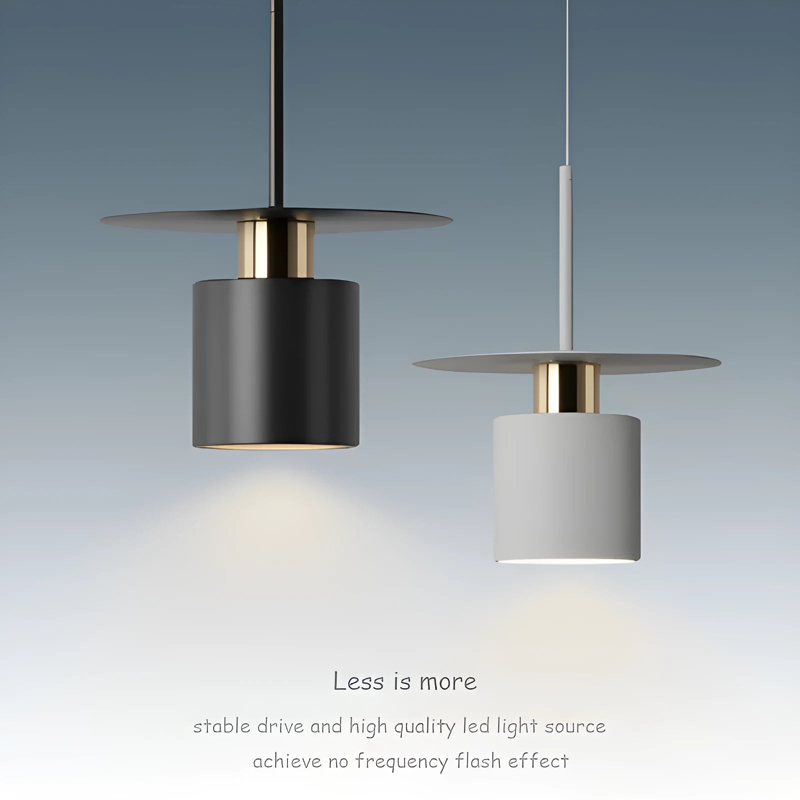 Modern minimalist small droplight chandelier in black 30cm diameter for bedroom or study