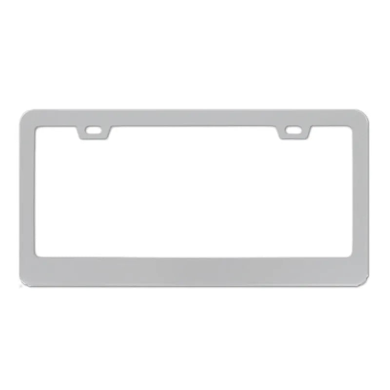 Aluminum alloy license plate frame for American Standard cars in black and silver oxide finishes