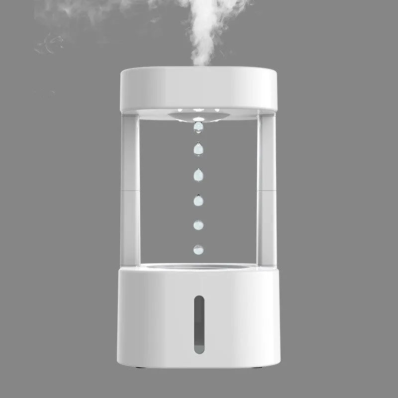 Anti-gravity water drop humidifier with USB cable and 580ml water tank