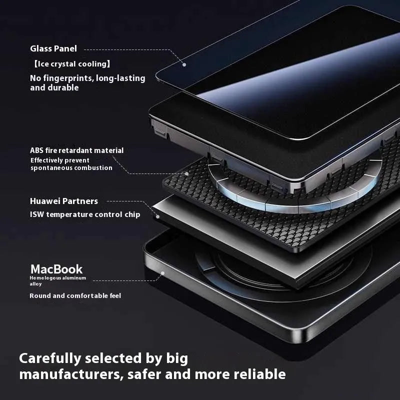 Magsafe portable compact wireless power bank 5000mAh in Space Gray with magnetic alignment