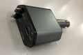 Automatic retractable vehicle charger with headband and multi-port plug for cigarette lighter socket
