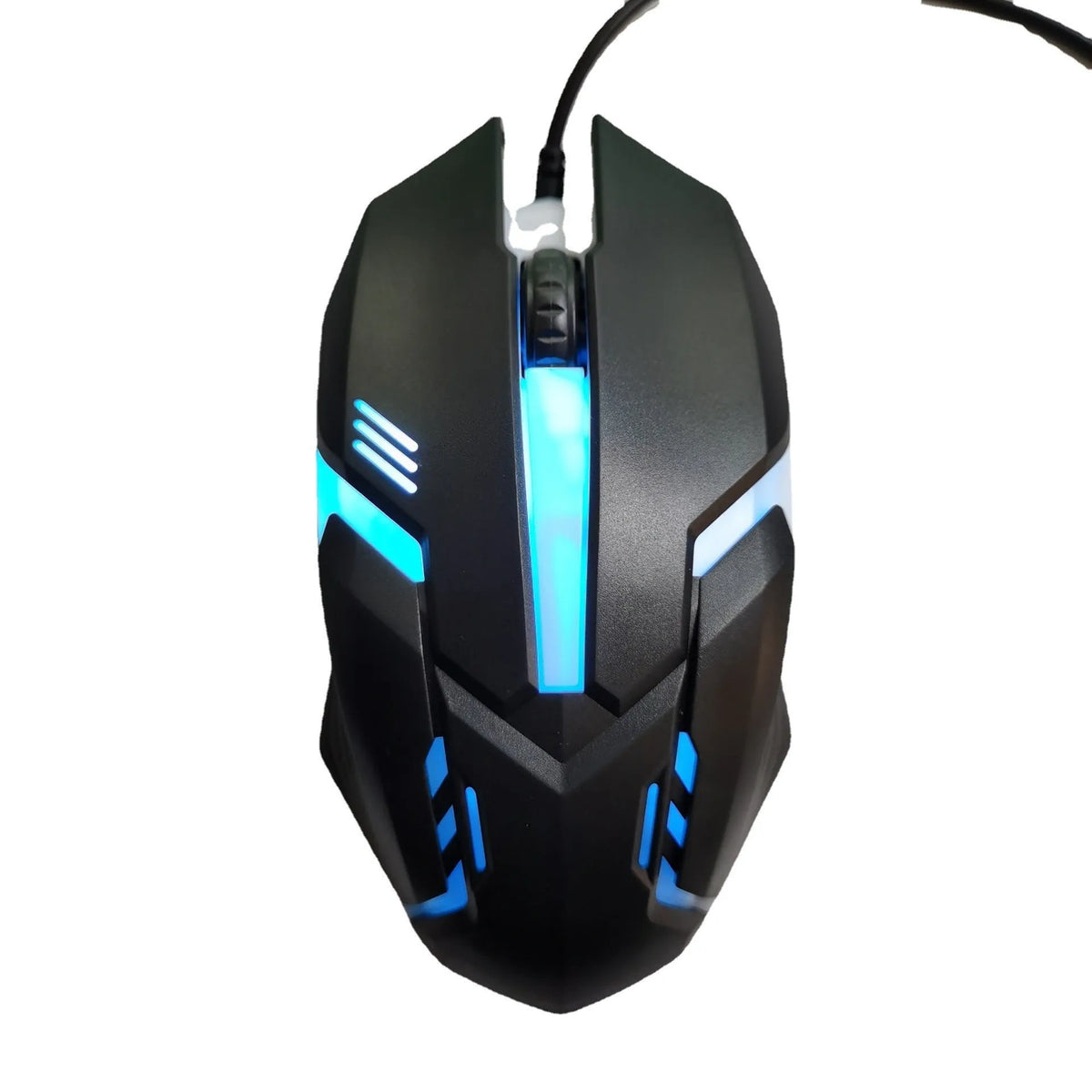 Wired luminous e-sports office computer mouse with 1.35m USB cable in black
