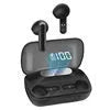 True wireless Bluetooth headset with digital display and power bank, black red pink and fluorescent green