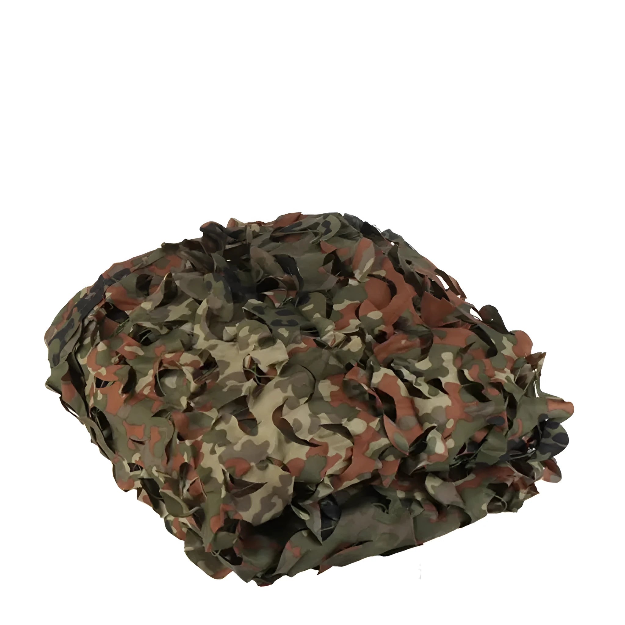 Green camouflage cover net with a blocking net, shown in a desert camouflage pattern.