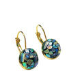 Handmade mother-of-pearl snail ear clip with Chinese character Fu