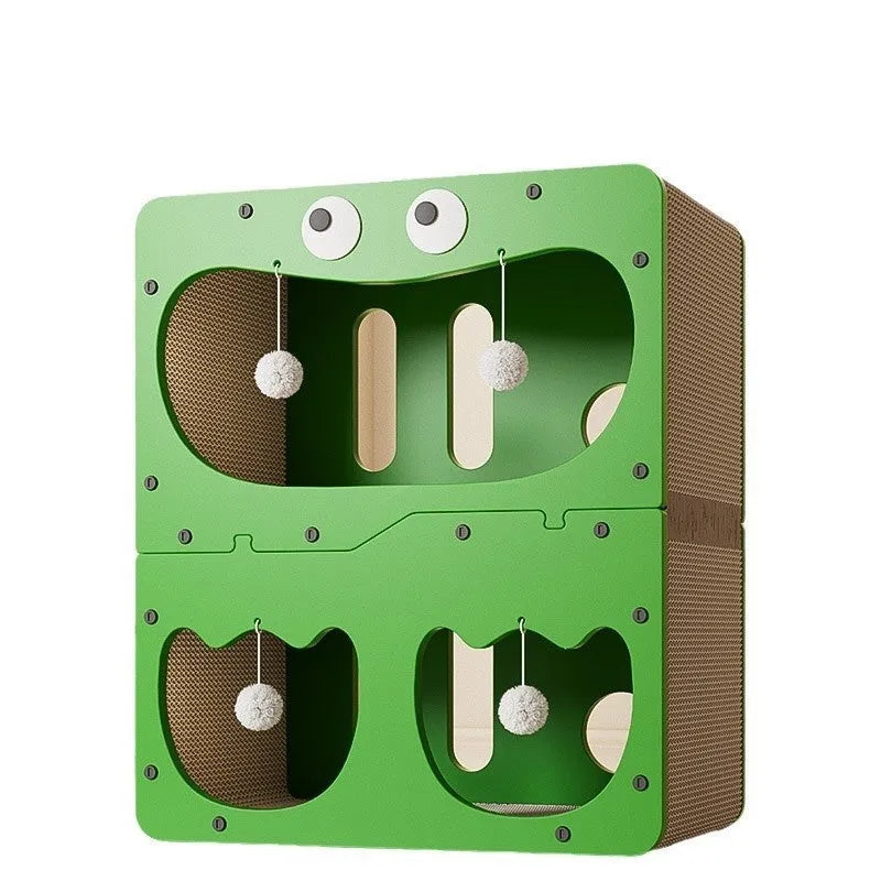 Double layer cat scratching board and nest in a choice of cute styles including owl and cat head.