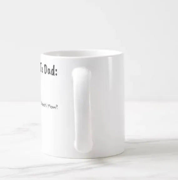 Ceramic mug 350ml with single sided funny pattern for mothers