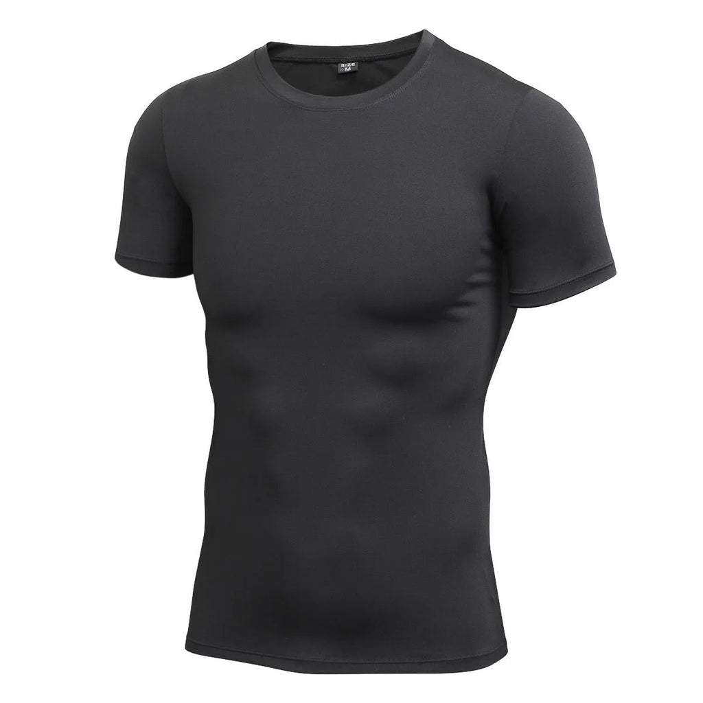 Men's stretch quick drying short-sleeved fitness shirt in multiple colours
