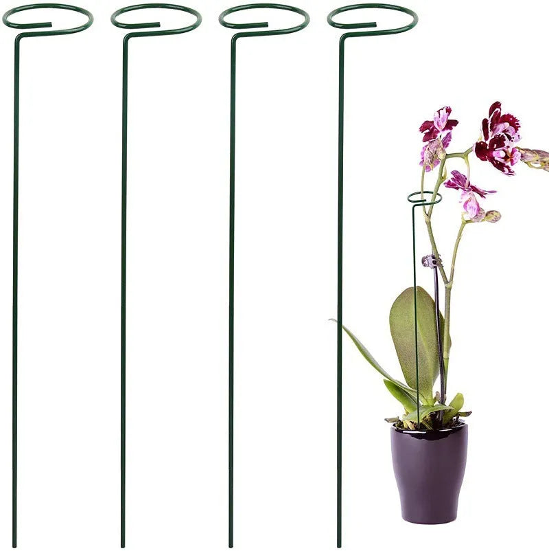 Metal round plant support stake for climbing plants, wrought iron, available in heights 20cm to 90cm