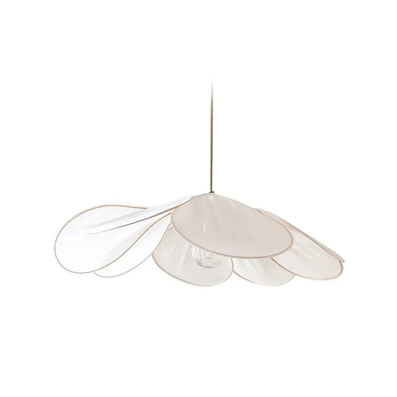 Bohemian-style fabric hanging chandelier with log wind design in a choice of colours and sizes.
