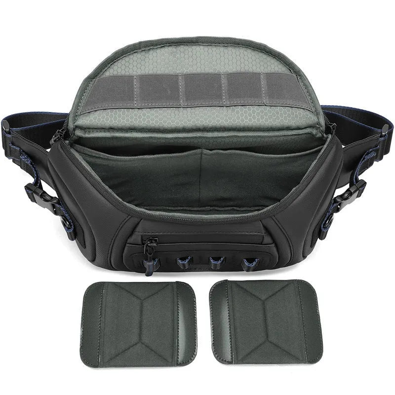 Waterproof Oxford cloth DSLR camera shoulder bag in black, grey, or green colour options