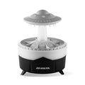 White cloud-shaped USB humidifier with LED night light and water droplet display