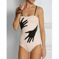 Women's one-piece bikini swimwear in polyester fabric for beach holidays
