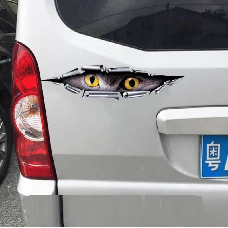 35cm transparent car sticker with Tiger Eye or Eagle Eye pattern for vehicle decoration