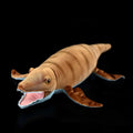 Cute dinosaur plush toy in flannel fabric measuring 48cm long from mouth to tail