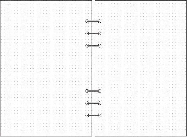 A5 loose-leaf refill with Daolin paper, 6-hole punch, blank dot and line ruling options