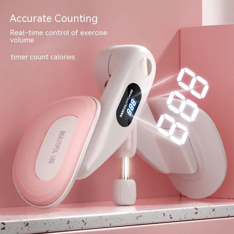 Pelvic floor muscle counting trainer device in gray colour with digital display