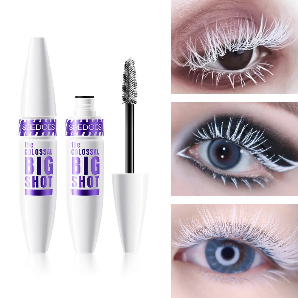 White waterproof mascara bottle with 10ML content for sweat-proof lash curling
