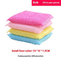Fine stripe scrubbing King sponge mop in macaron colours showing pinstripe fabric texture on a sponge body.