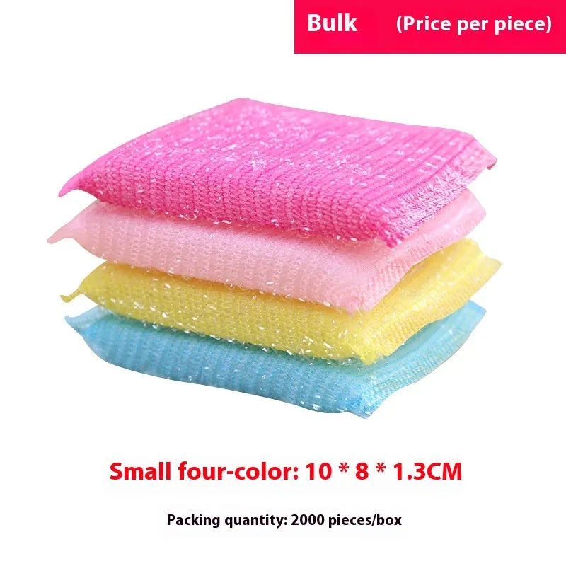Fine stripe scrubbing King sponge mop in macaron colours showing pinstripe fabric texture on a sponge body.