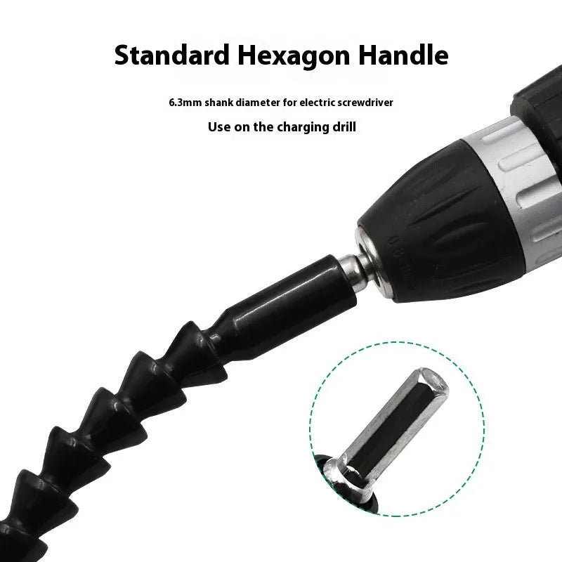 Black high speed steel electric screwdriver bits extension stick in 195mm, 250mm and 295mm lengths