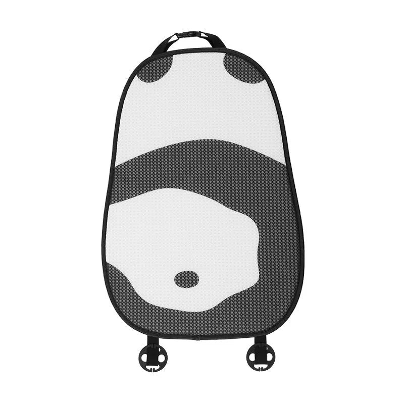 Cartoon panda design plush automotive seat cushion and lumbar support pillow