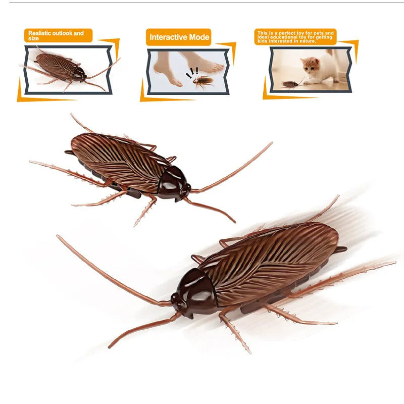 Electric vibration brush walking trick simulation pet toy in insect and rodent designs