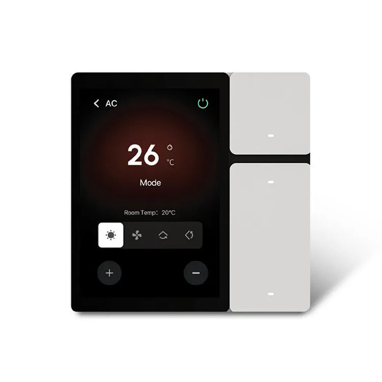Full screen three-way relay with infrared function for air conditioning and TV, Phantom Gray colour