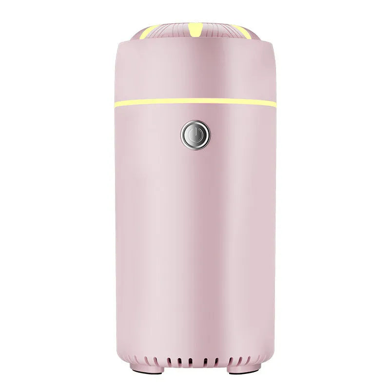 Car aroma diffuser ultrasonic essential oil humidifier USB plastic column 69x69x146mm black colour