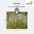 Marathon Wild lightweight raincoat laid flat, showing orange and army green colour options.