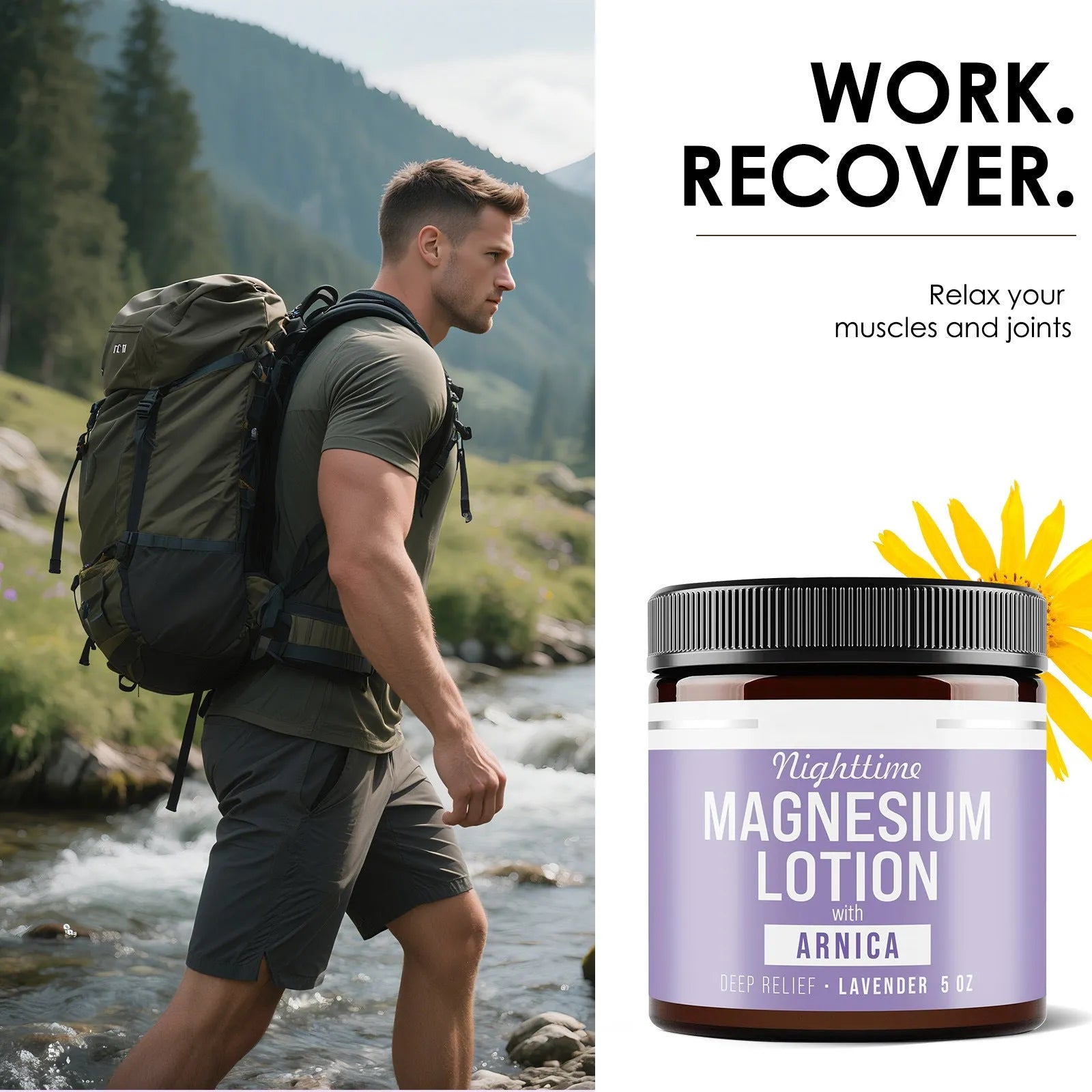 150ml jar of Magnesium Body Butter Cream for moisturising and soothing skin
