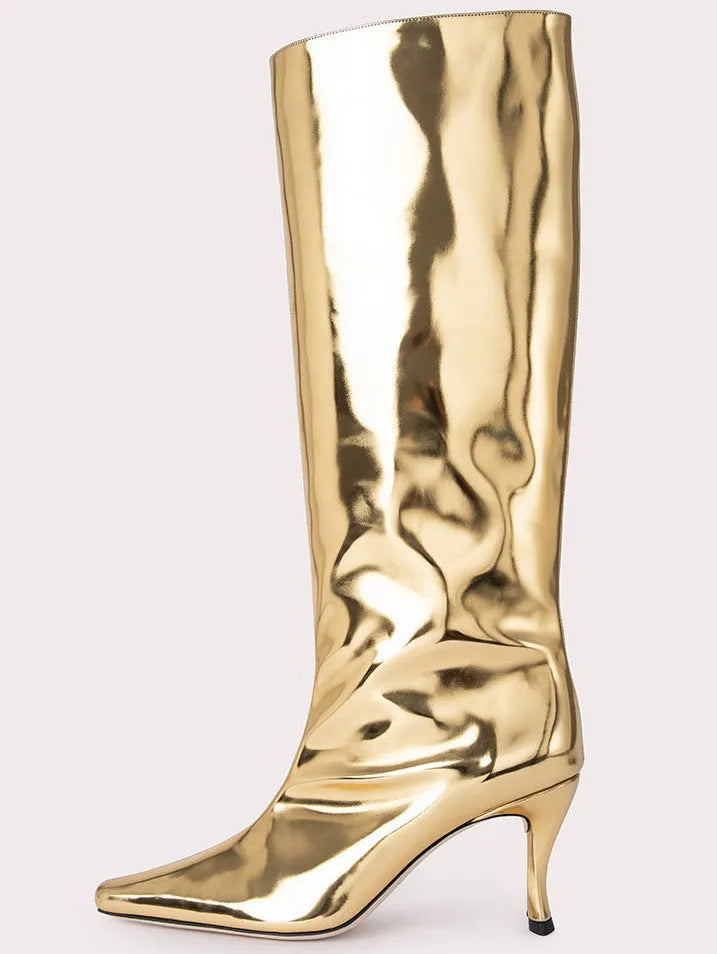Women's square toe cowboy boots in microfiber, available in multiple colours including black, grey, red, and snake pattern.
