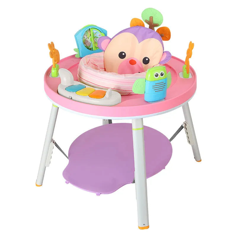 Baby jumping chair with gymnastic rack frame in duck design with bouncing seat