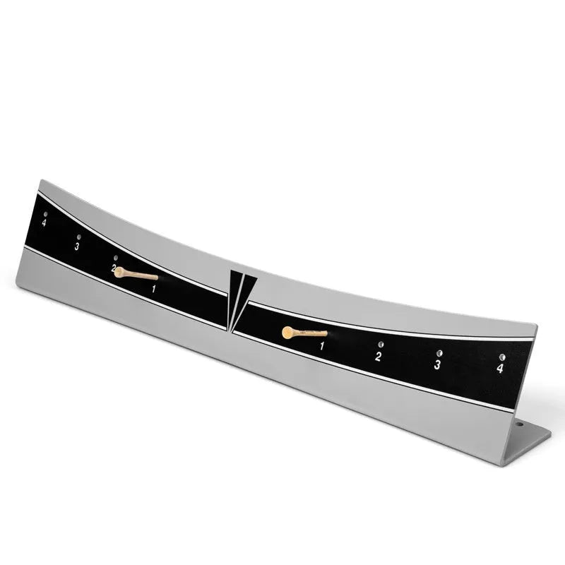 Adjustable golf putter trajectory balance simulator with push rod on a green carpet