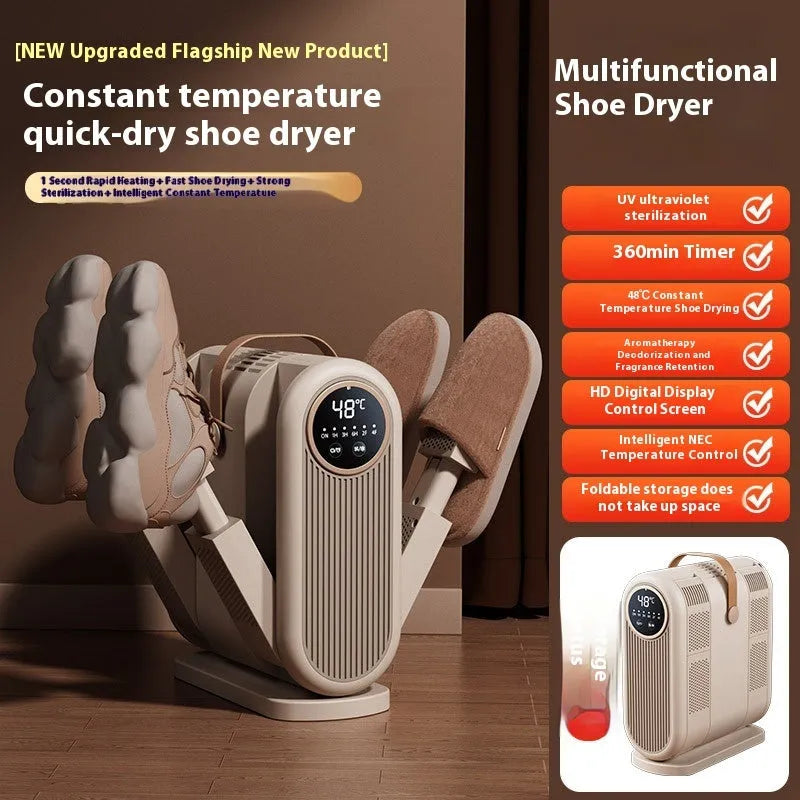 Portable foldable timing quick-drying shoe dryer with 180W power for home and travel use