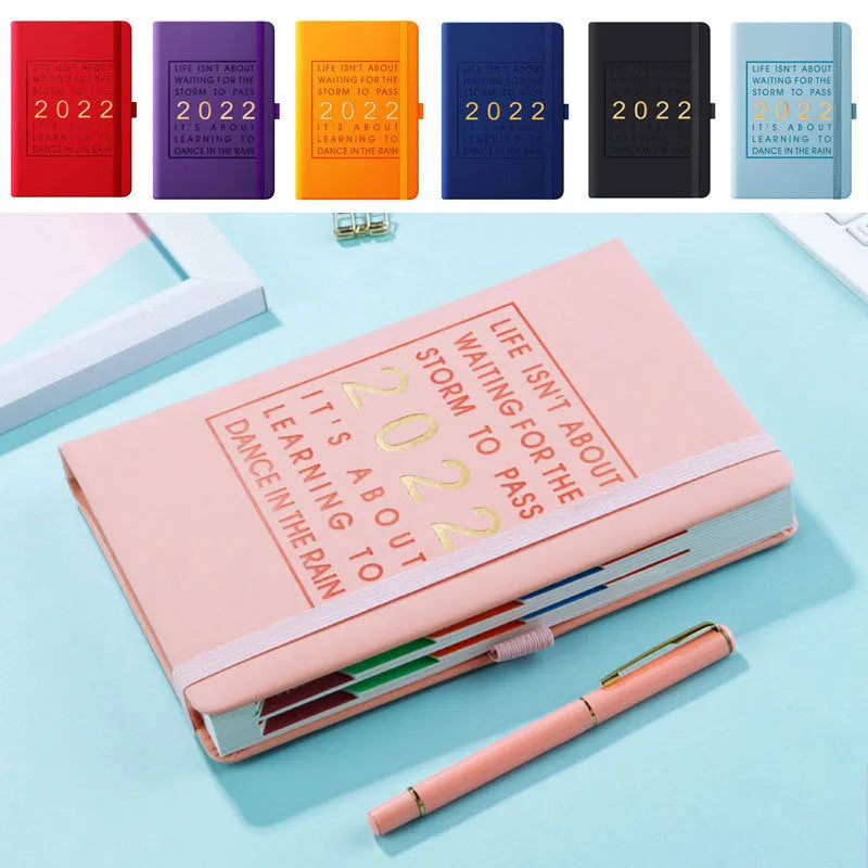 A5 imitation leather notebook with French fold binding, 100gsm paper, in seven colours