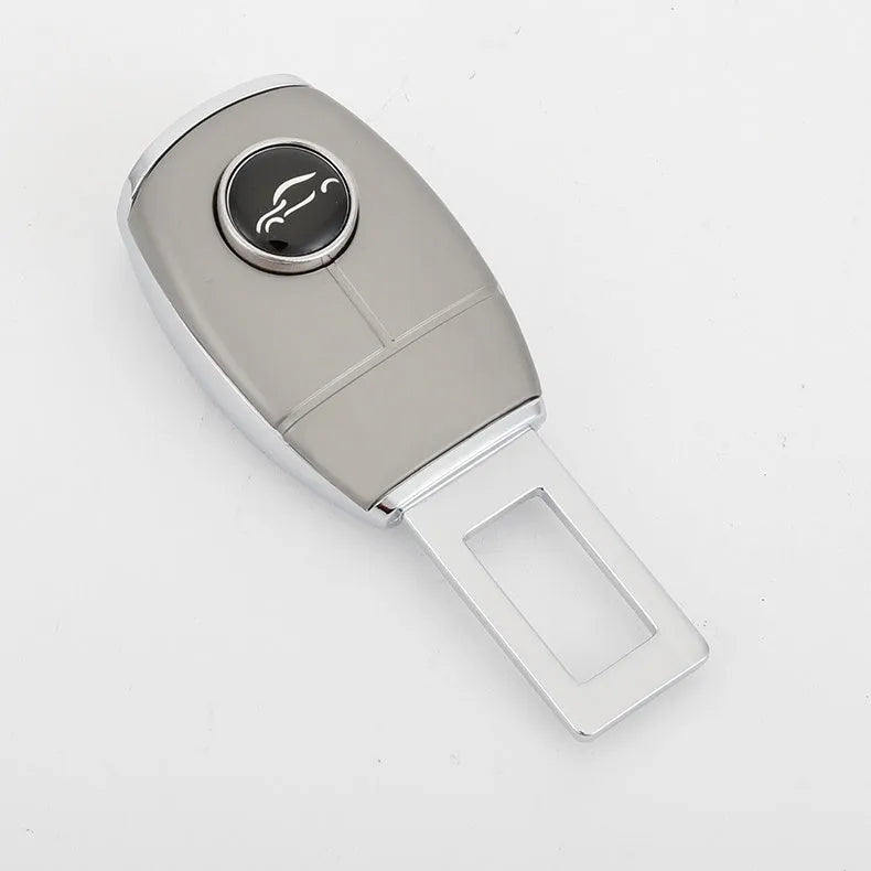 Car safety belt extension joint holder in metal with blank colour option for seat belt buckle connection