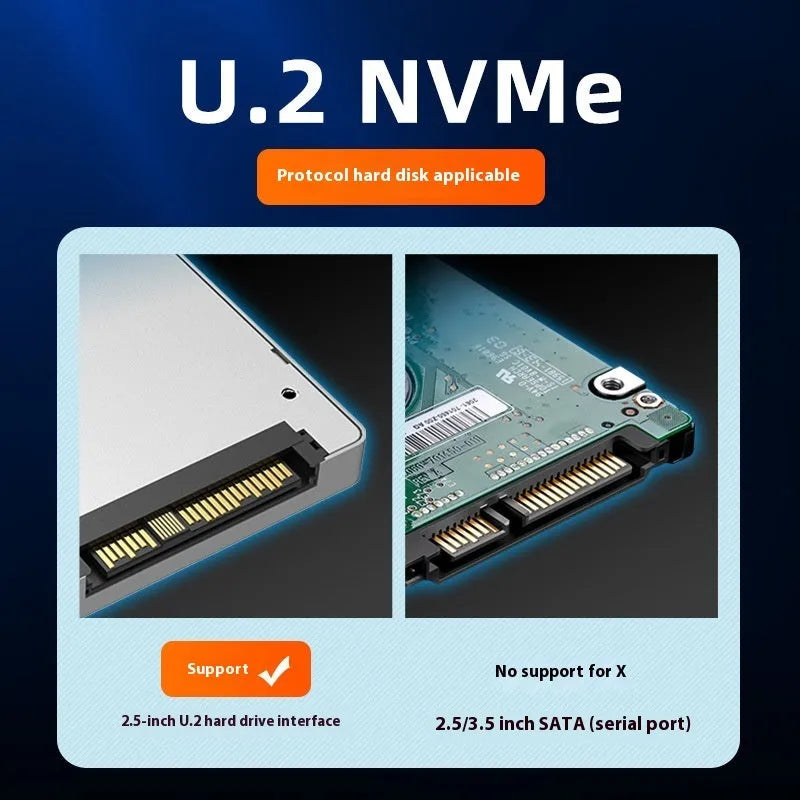External hard disk reader for 2.5 inch SATA HDD SSD with USB C and USB A cables and power supply