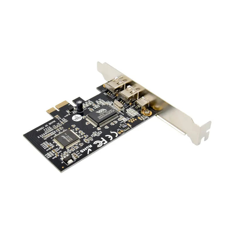 SUNWEIT ST21 PCIe x1 FireWire 1394A controller card with two ports and VT6308P chip